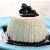 Frozen Lemon Whip with Blueberry Sauce